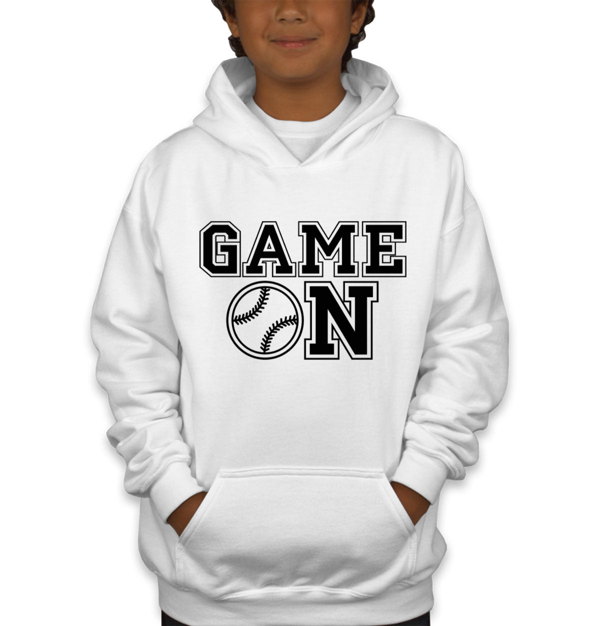 Baseball Game On Youth Hoodie