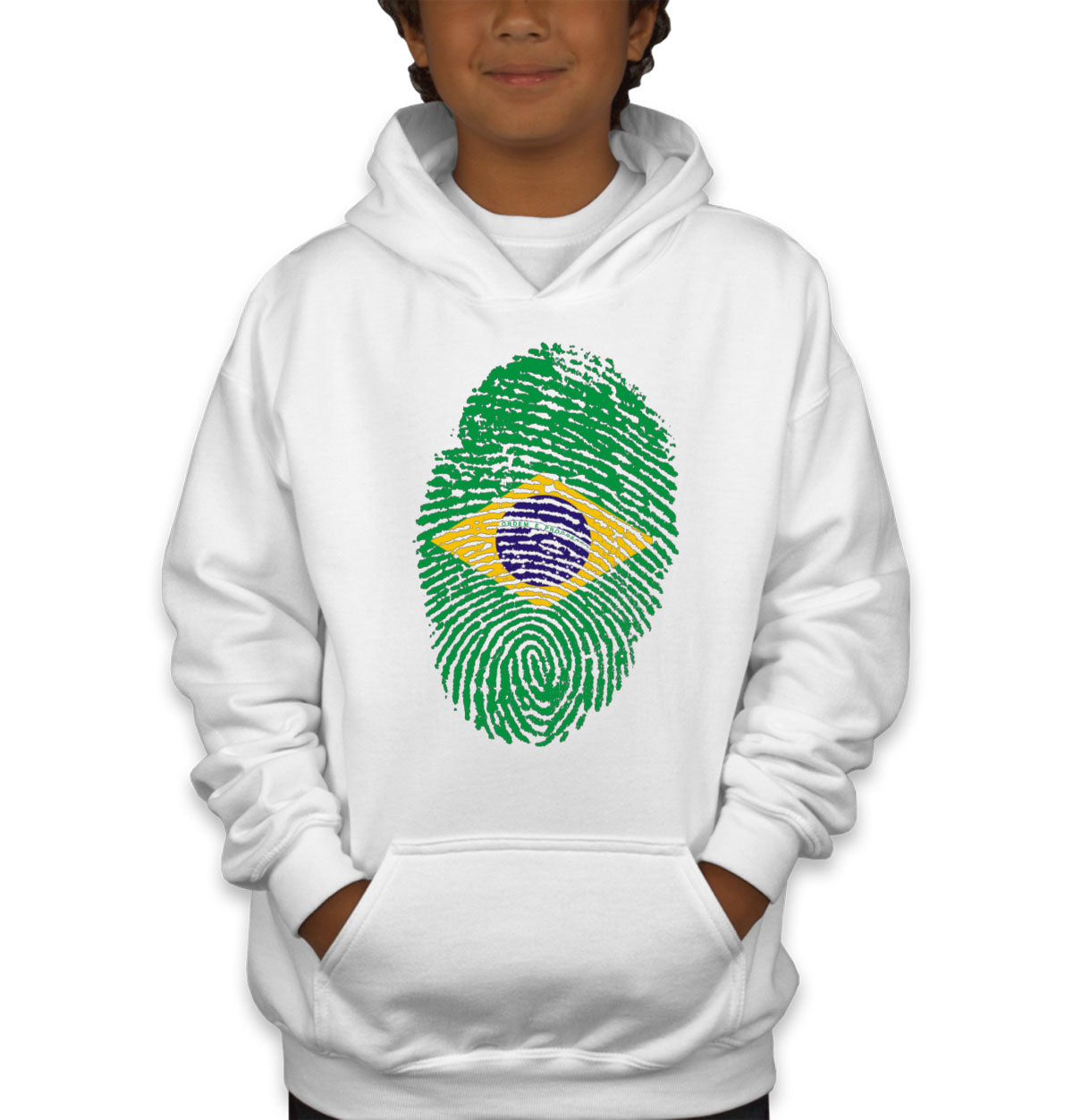 Brazil Fingerprint Youth Hoodie