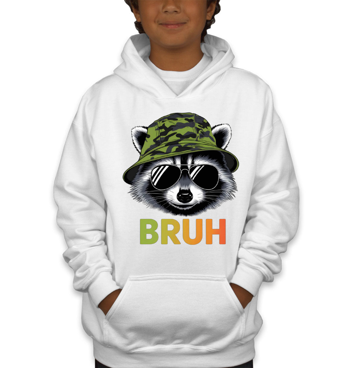 Cute Raccoon Bruh Youth Hoodie