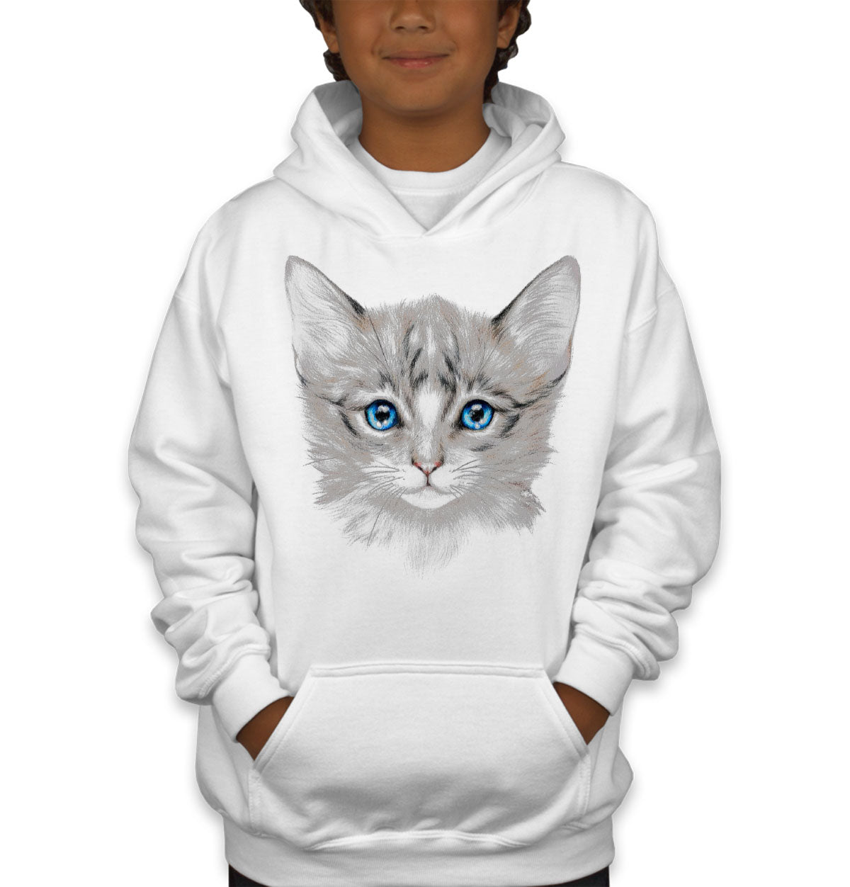 Cute Cat Face  Youth Hoodie