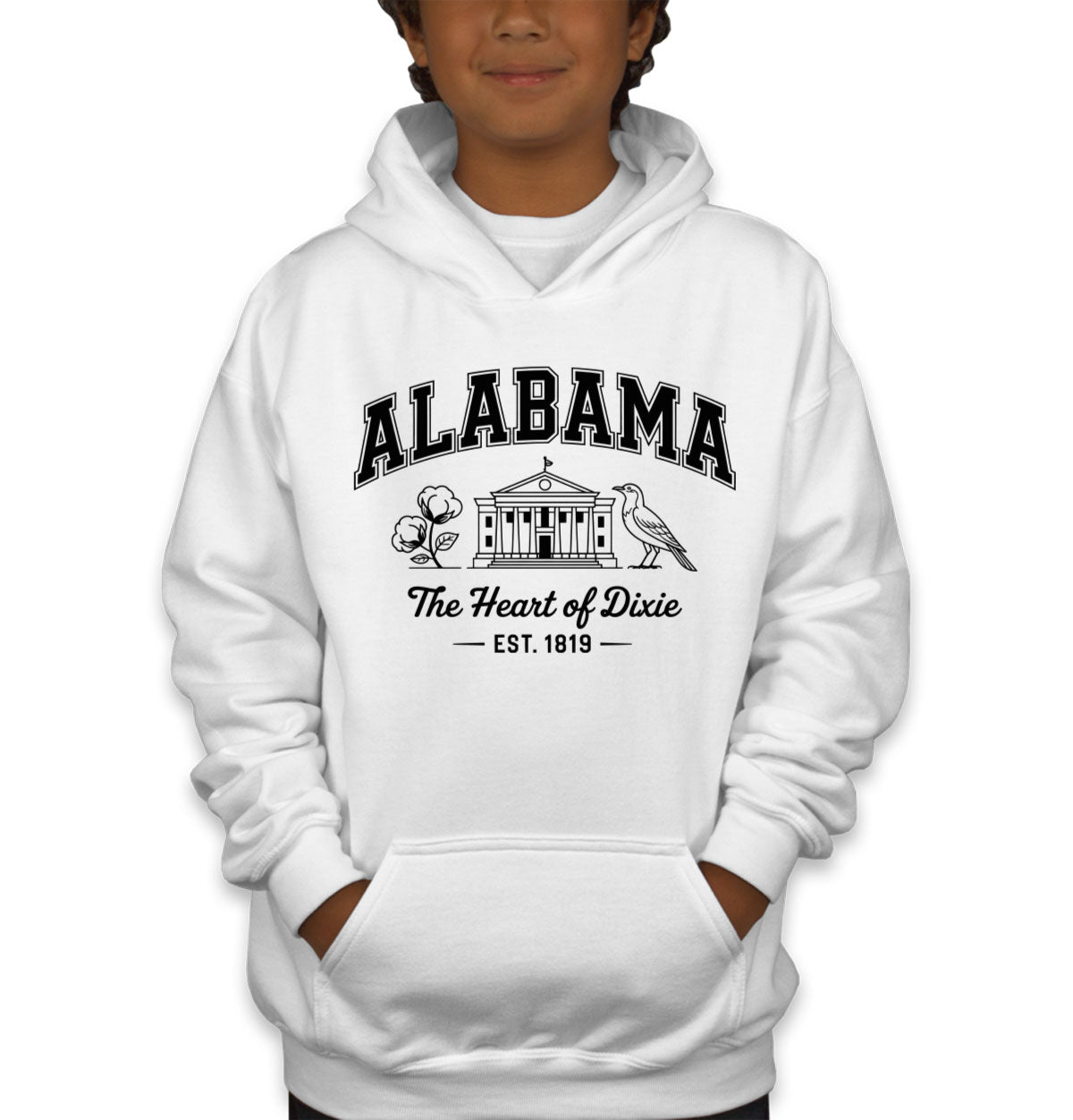 Alabama Cityscape Illustration The Heart Of Dixie Youth Hoodie