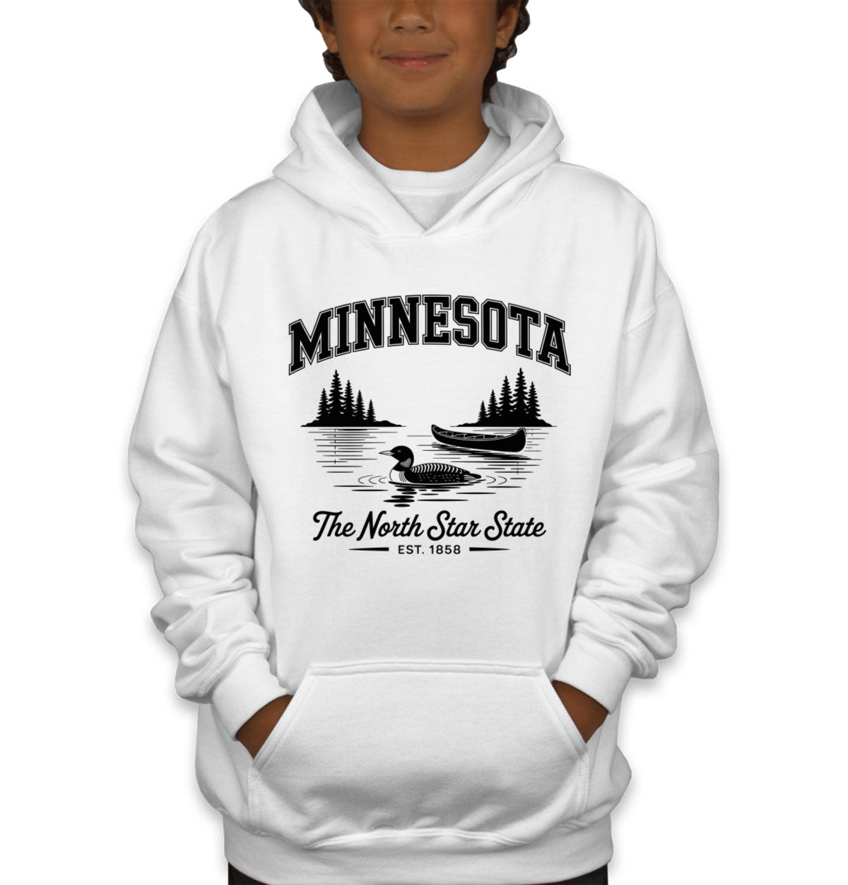 Minnesota Cityscape Illustration The North Star State Youth Hoodie