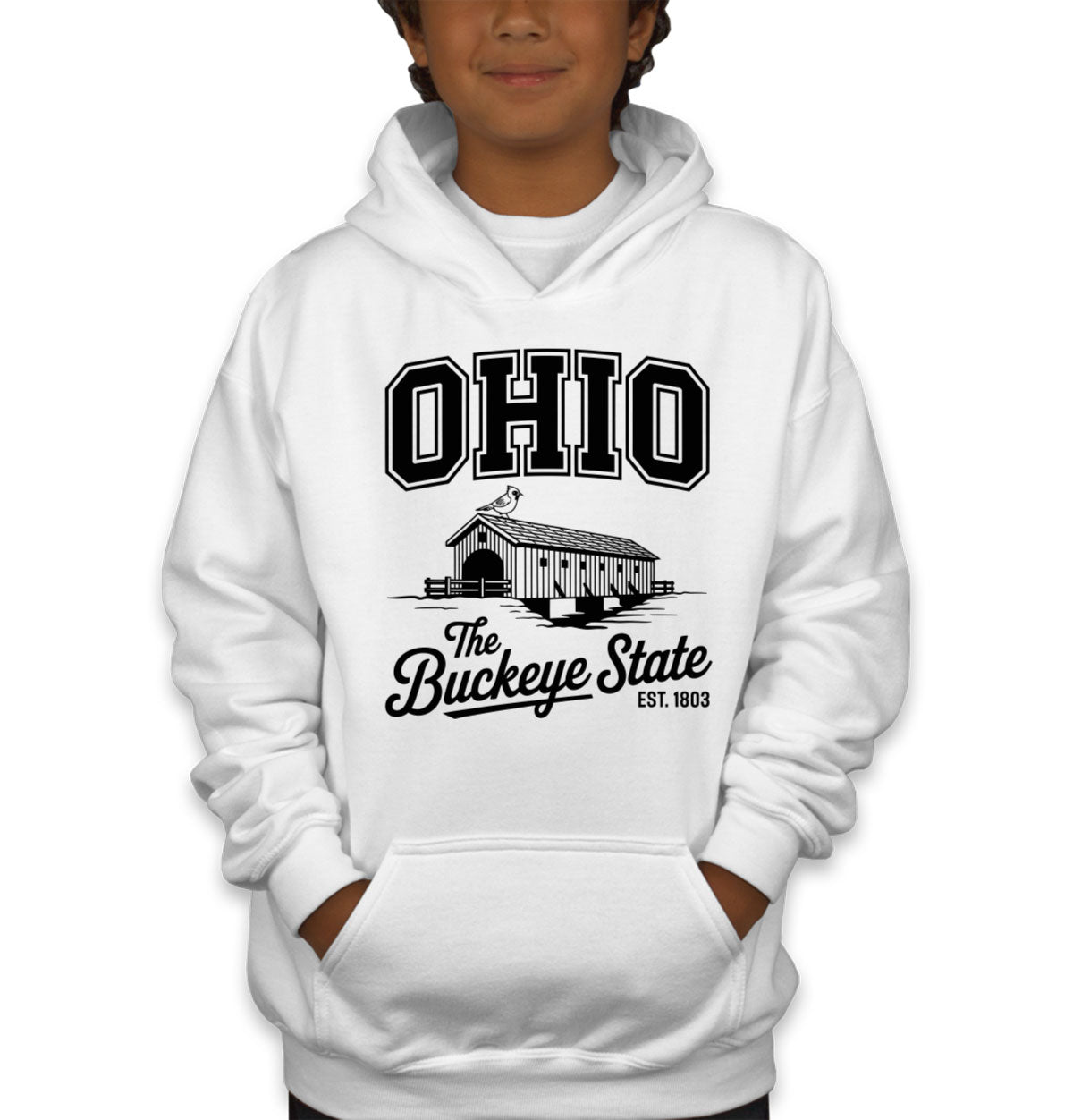 Ohio Cityscape Illustration The Buckeye State Youth Hoodie
