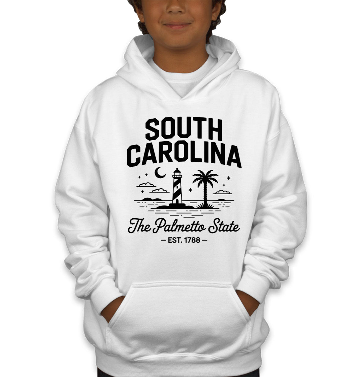 South Carolina Cityscape Illustration The Palmetto State Youth Hoodie