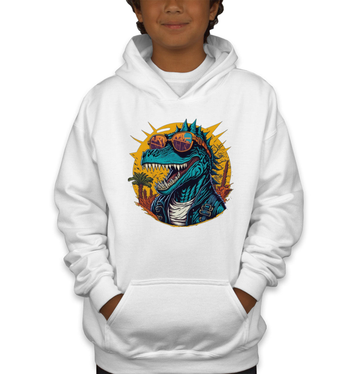 Cool Dinosaur Youth Hoodie