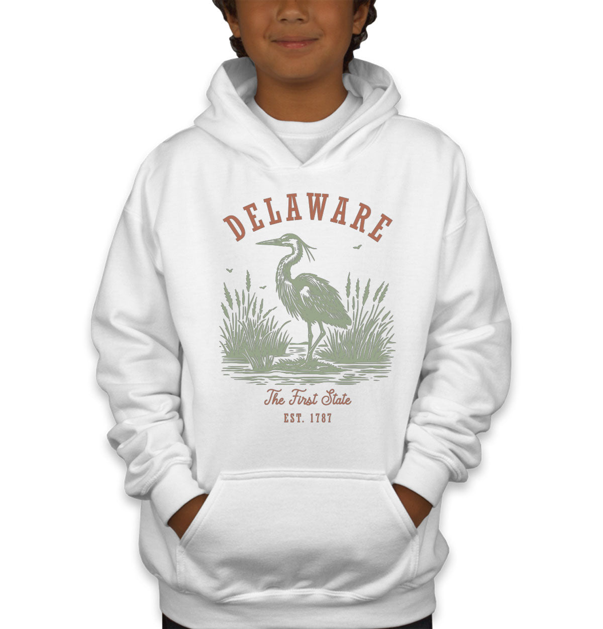 Delaware State Vintage Youth Hoodie