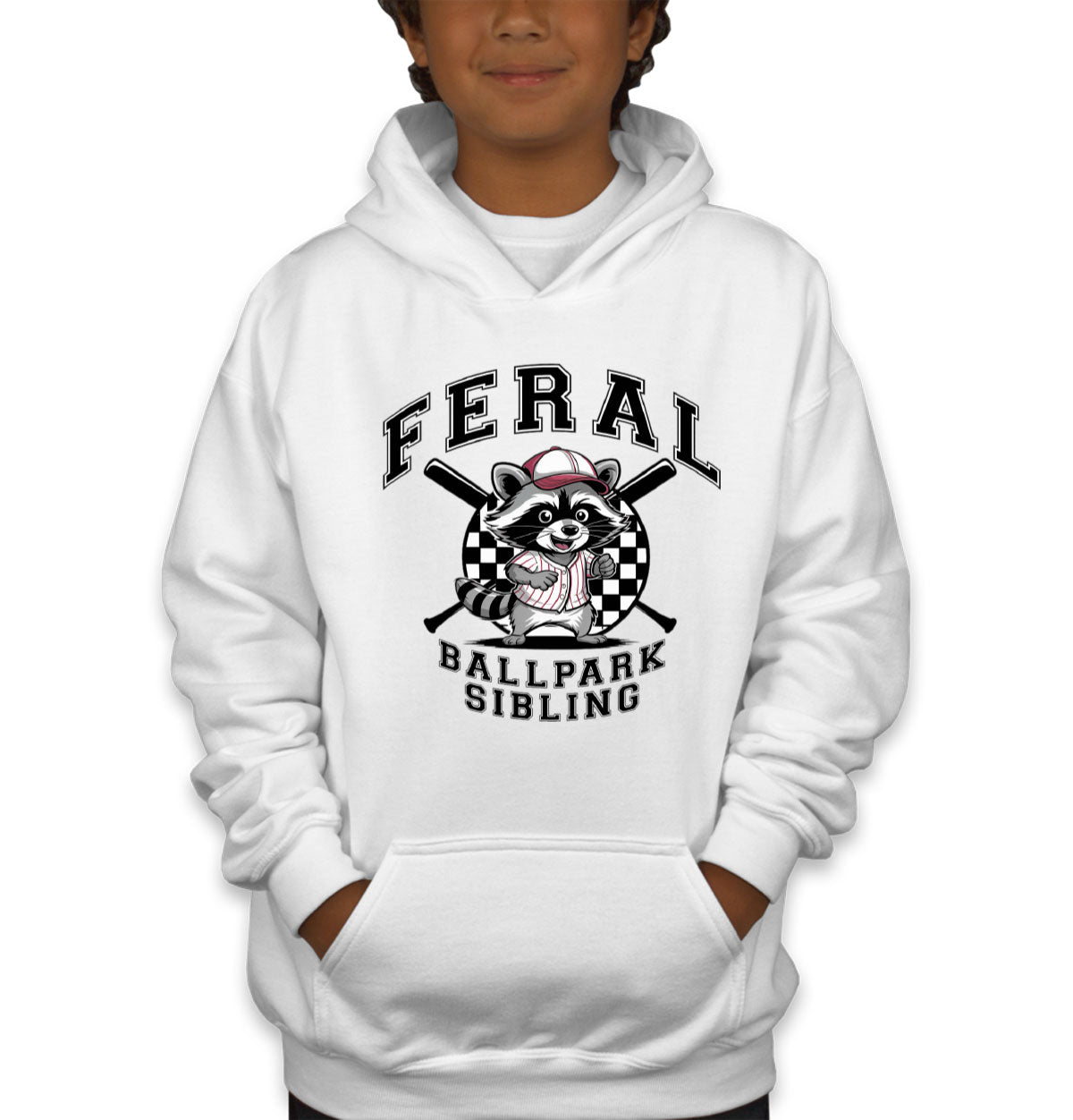 Feral Ballpark Sibling Baseball Youth Hoodie