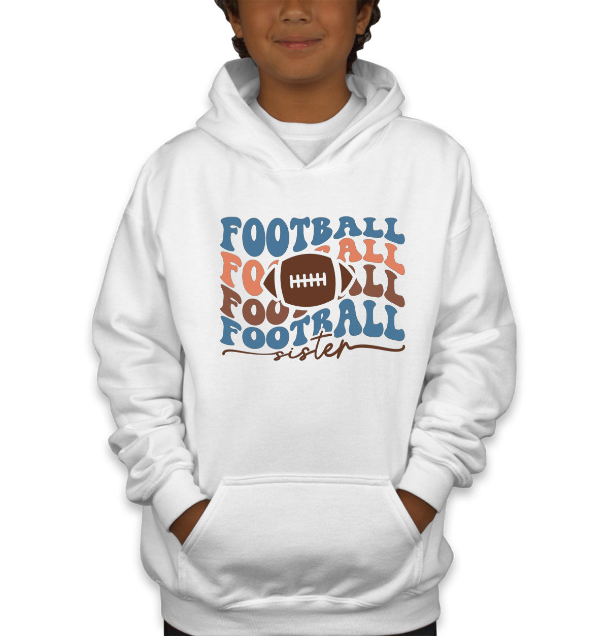 Football Sister Youth Hoodie