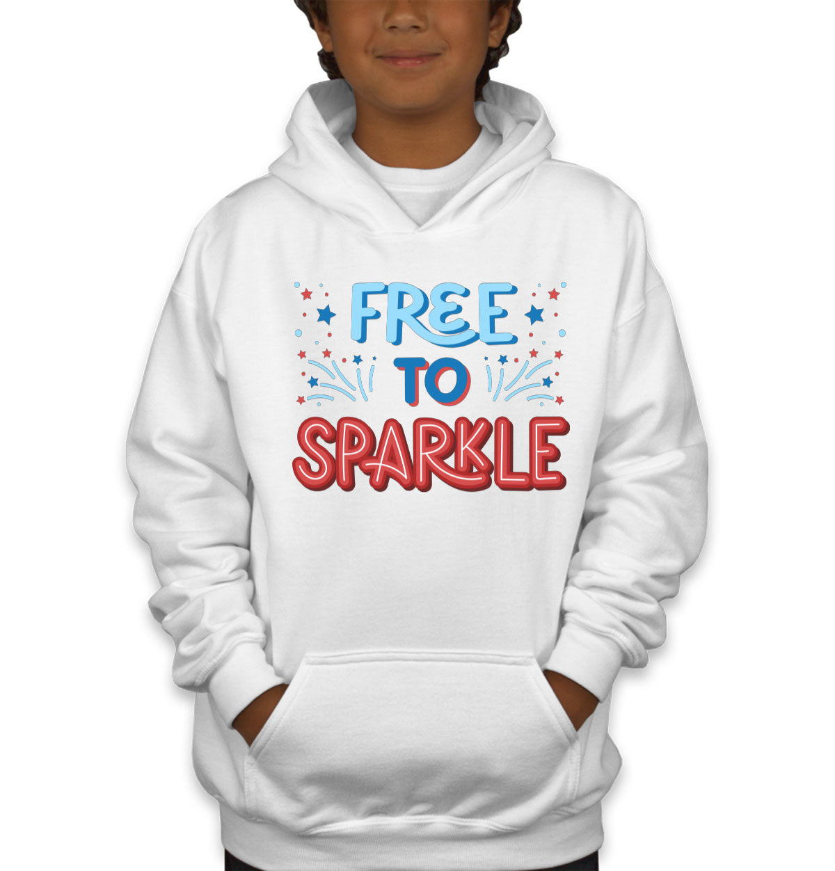 Free To Sparkle Patriotic Youth Hoodie