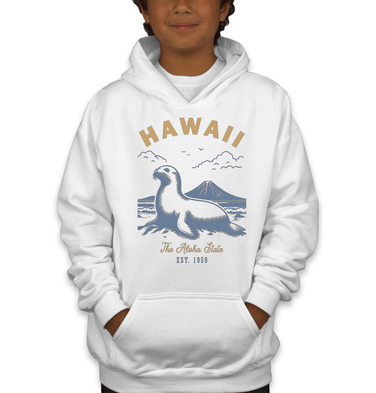 Hawaii State Vintage Youth Hoodie