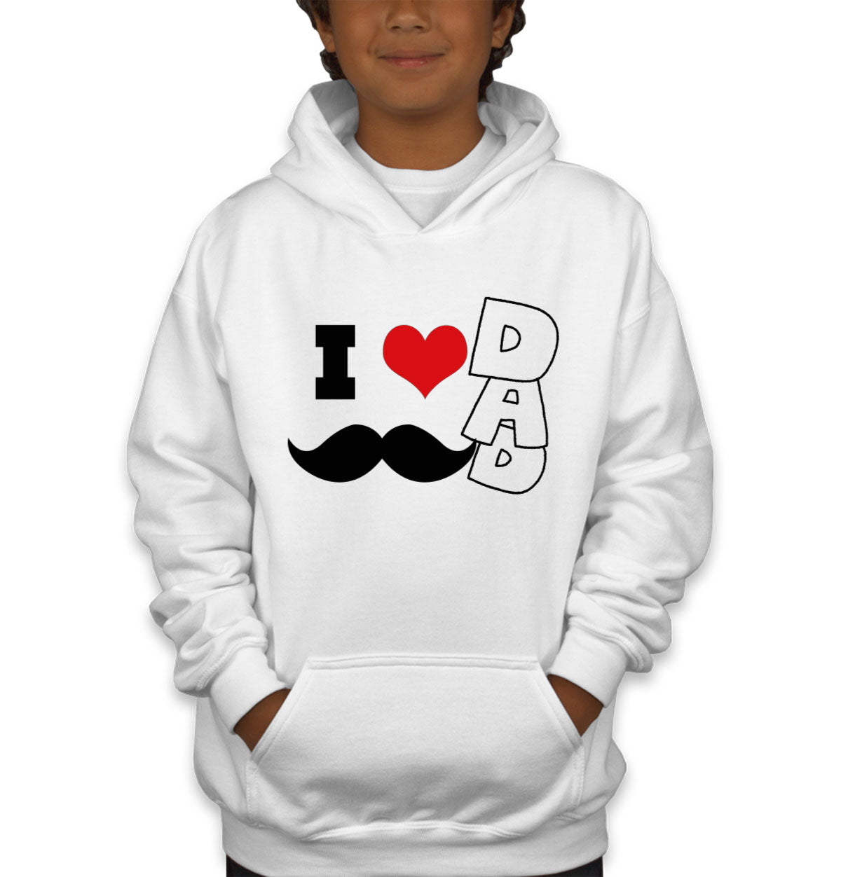 I Love Dad Father's Day Youth Hoodie