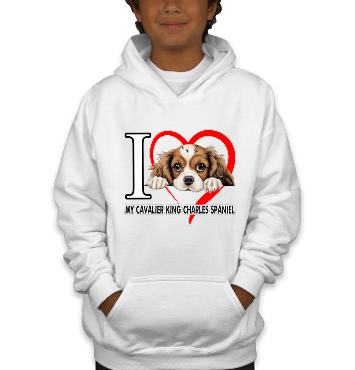 I Love My Cavalier King Charles Spaniel Dog Youth Hoodie