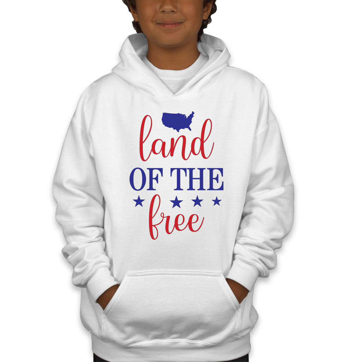 Land Of The Free Patriotic Youth Hoodie