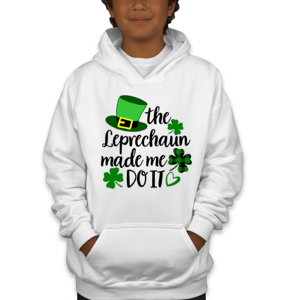 The Leprechaun Made Me Do It St. Patrick's Day Youth Hoodie