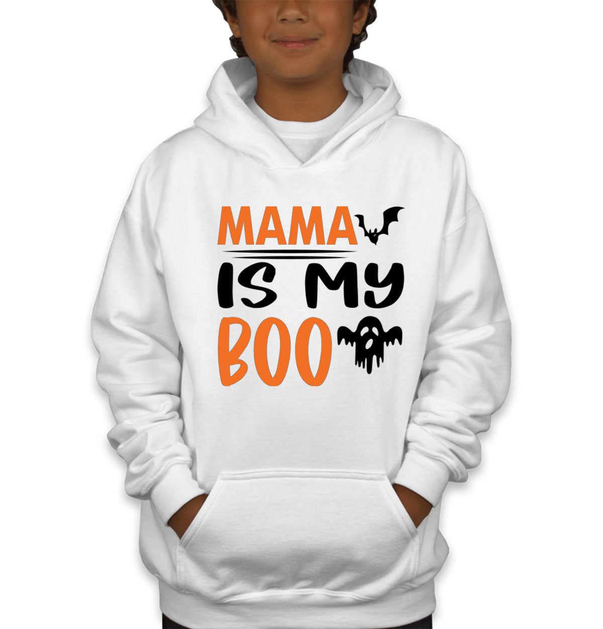 Mama Is My Boo Halloween Youth Hoodie