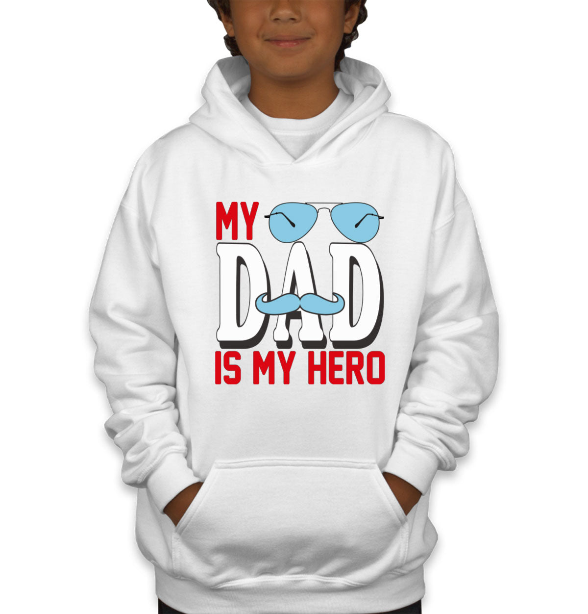 My Dad Is My Hero Father's Day Youth Hoodie