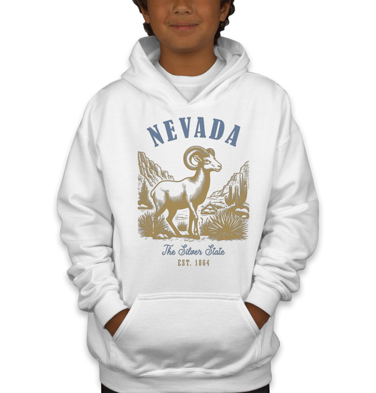 Nevada State Vintage Youth Hoodie