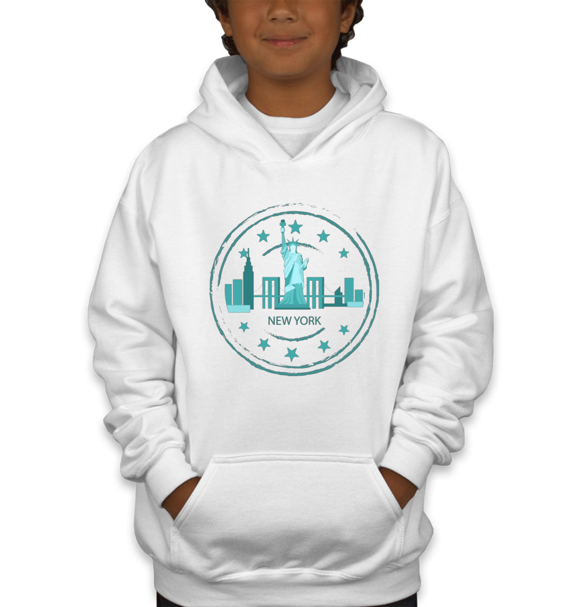 New York Stamp Youth Hoodie