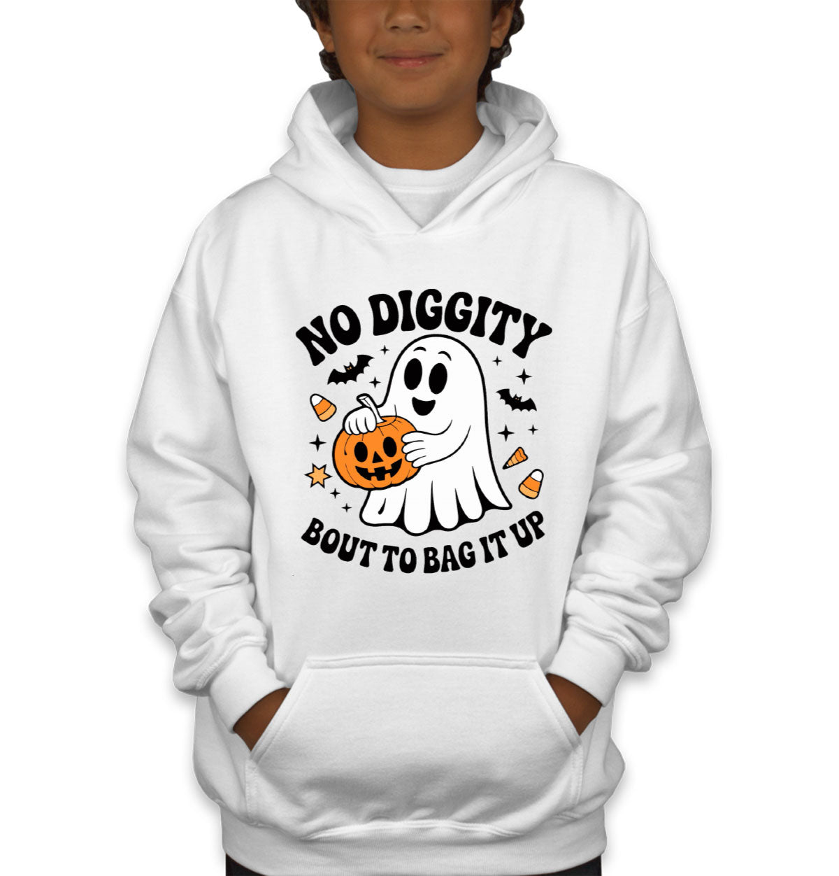 No Diggity Bout To Bag It Up Halloween Youth Hoodie