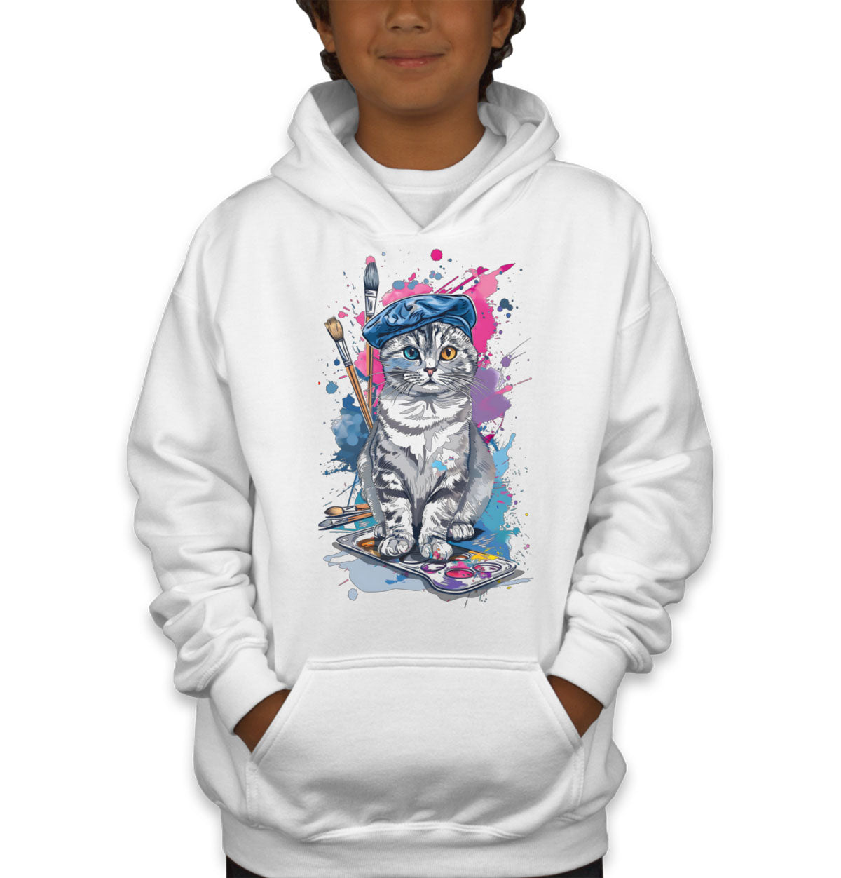 Painter Artist Cat Youth Hoodie