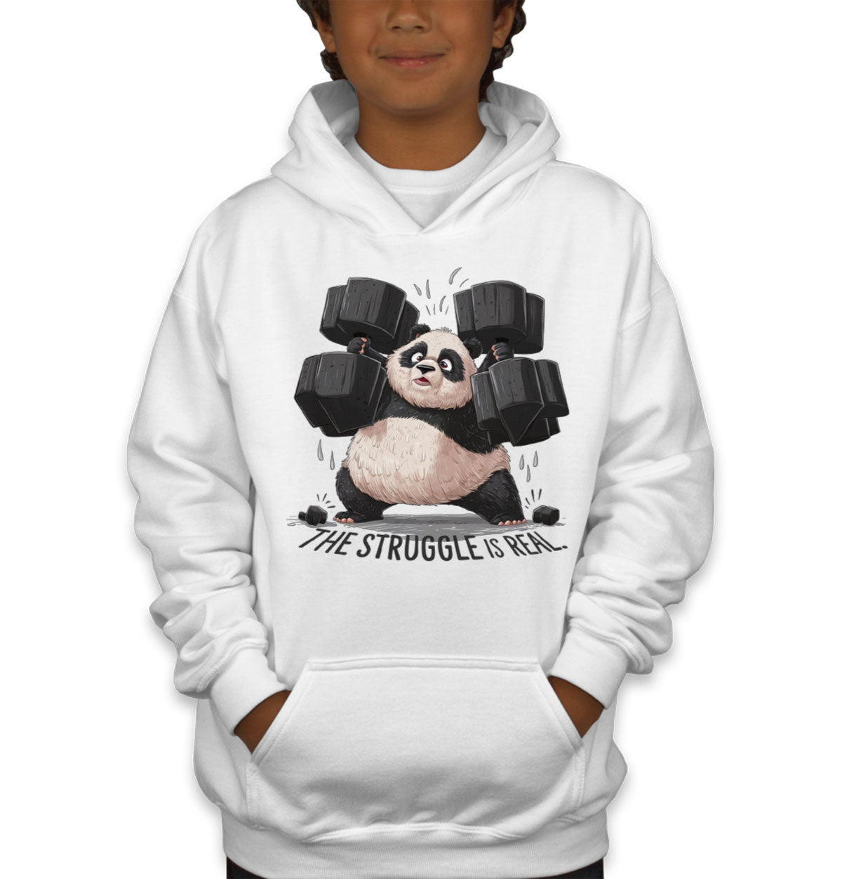 The Struggle Is Real Panda Youth Hoodie