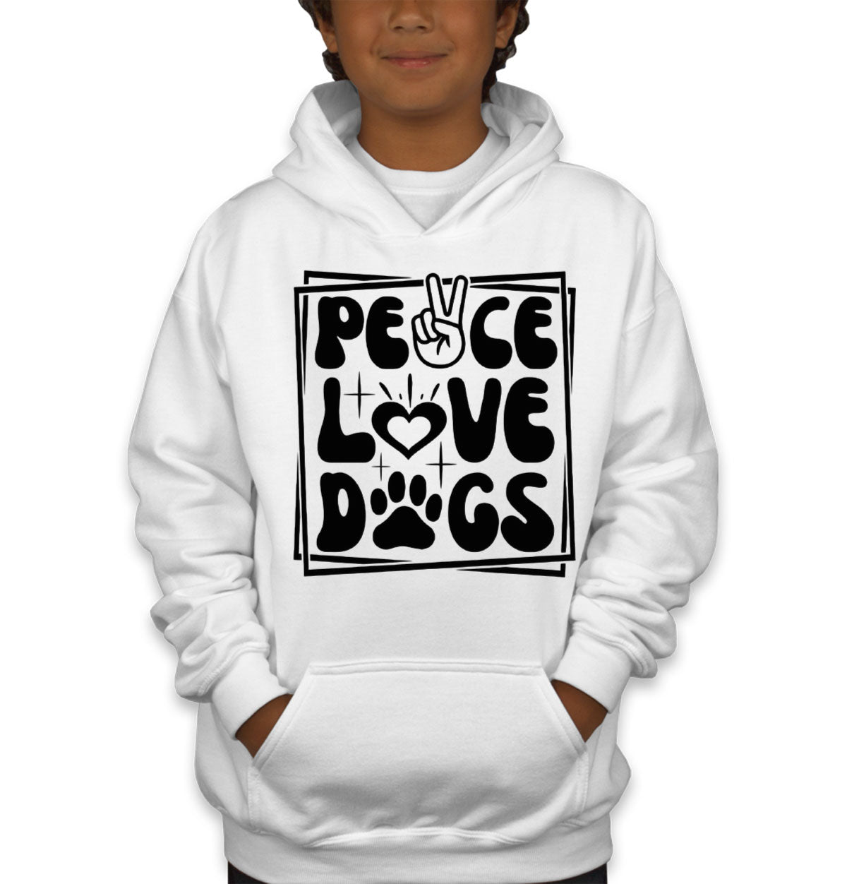 Peace Love Dogs Youth Hoodie