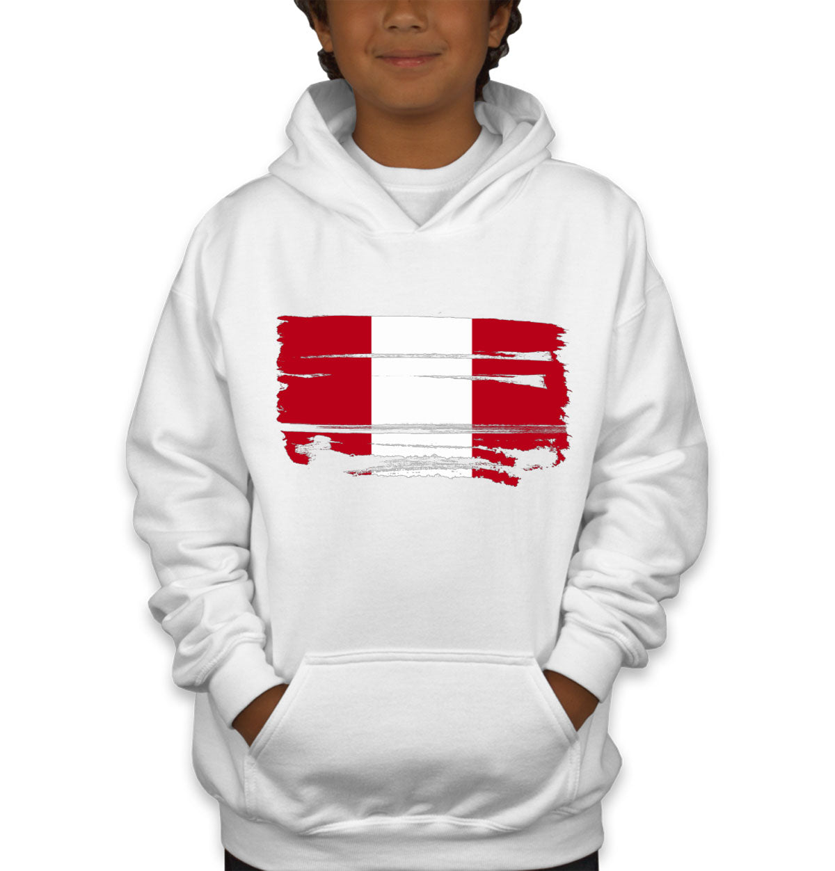 Peru Flag Youth Hoodie