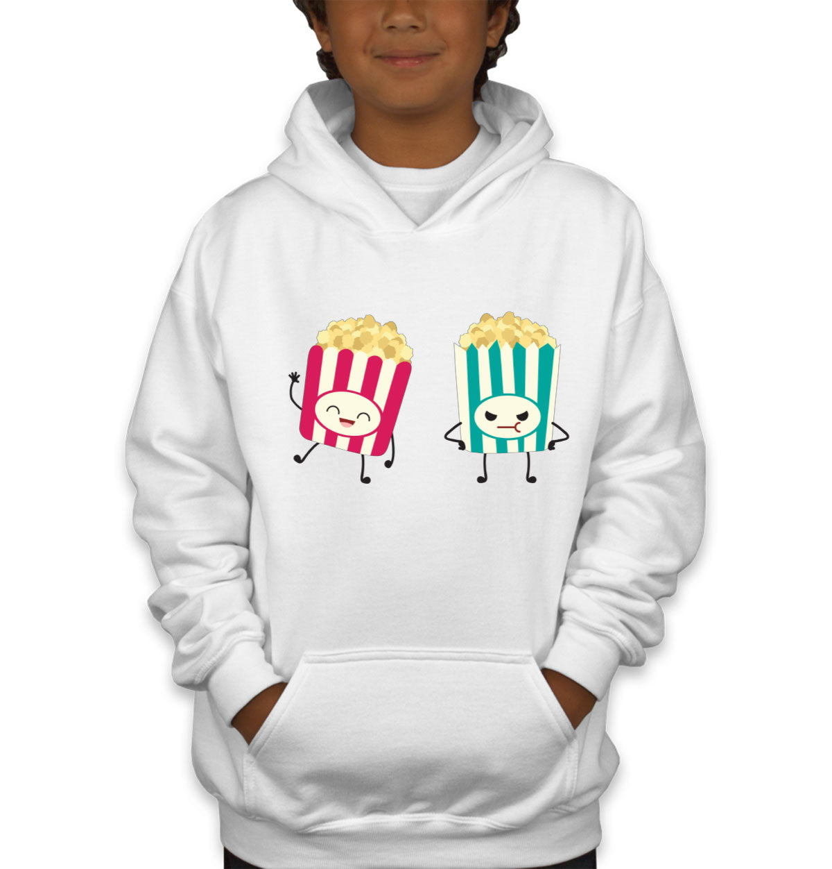 Cute Popcorn Youth Hoodie