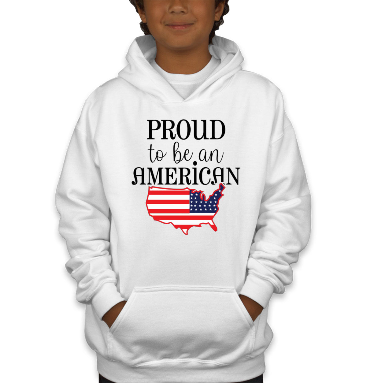 Proud To Be An American Patriotic Youth Hoodie