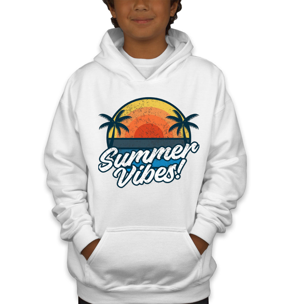 Retro Summer Vibes Youth Hoodie