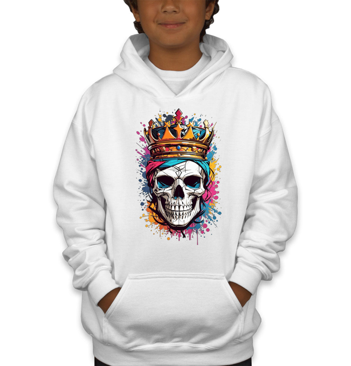 Colorful Skull Youth Hoodie