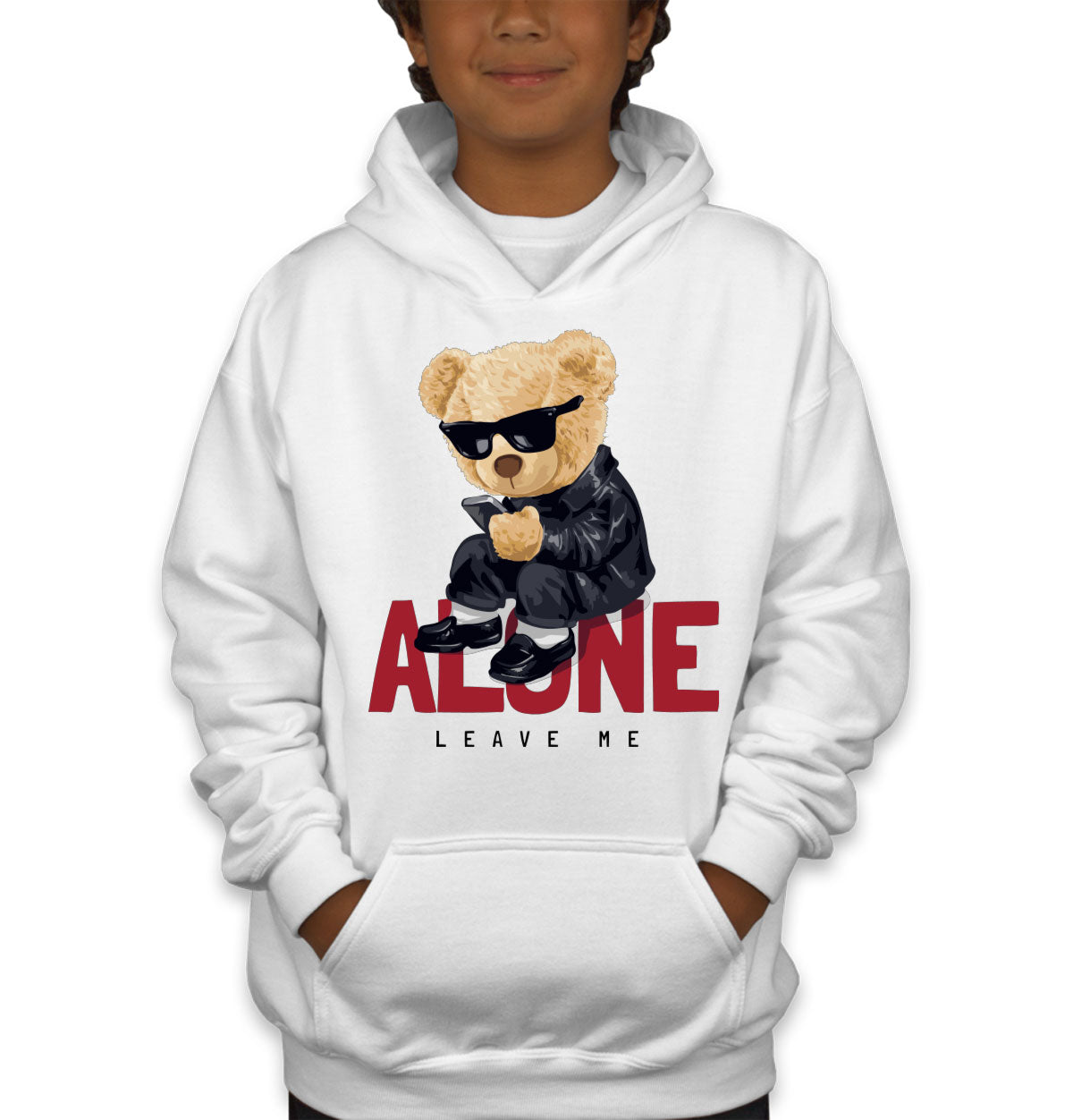 Teddy Bear Leave Me Alone Youth Hoodie