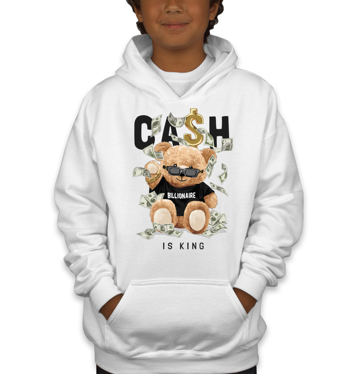 Teddy Bear Cash Billionaire Youth Hoodie