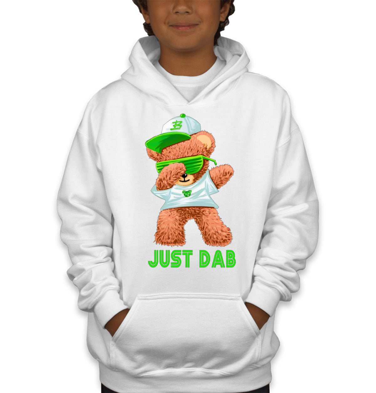 Dabbing Teddy Bear Just Dab Youth Hoodie