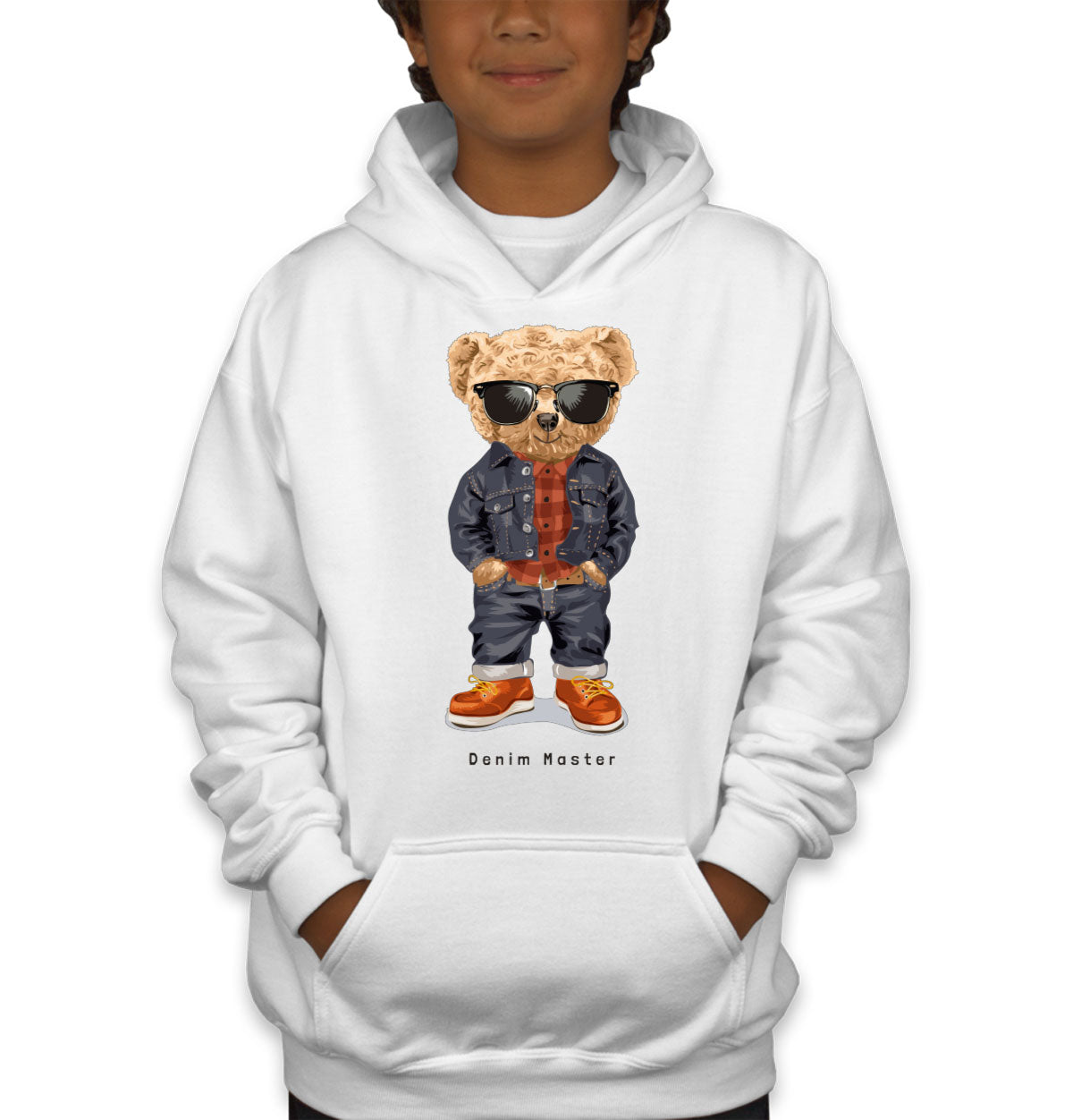 Teddy Bear Denim Master Youth Hoodie