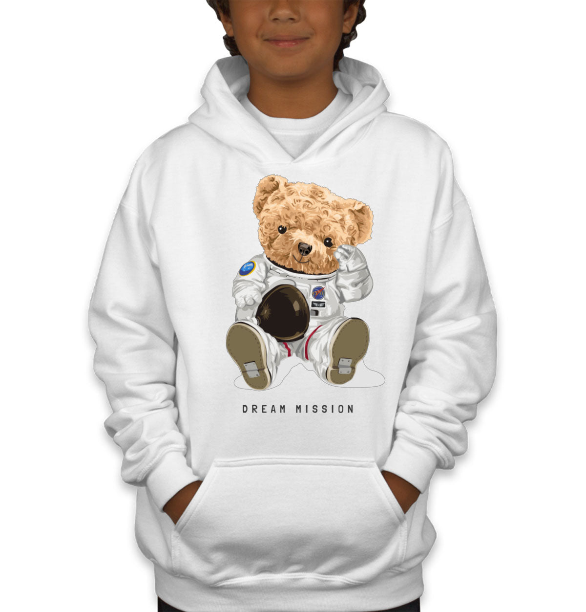 Teddy Bear Astronaut Dream Mission Youth Hoodie