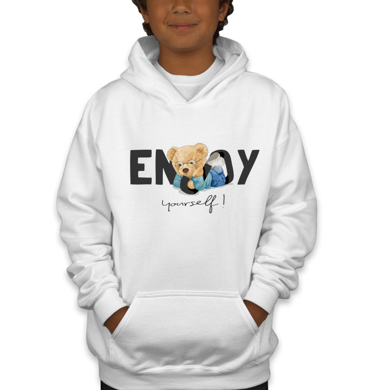 Teddy Bear Enjoy Yourself Youth Hoodie