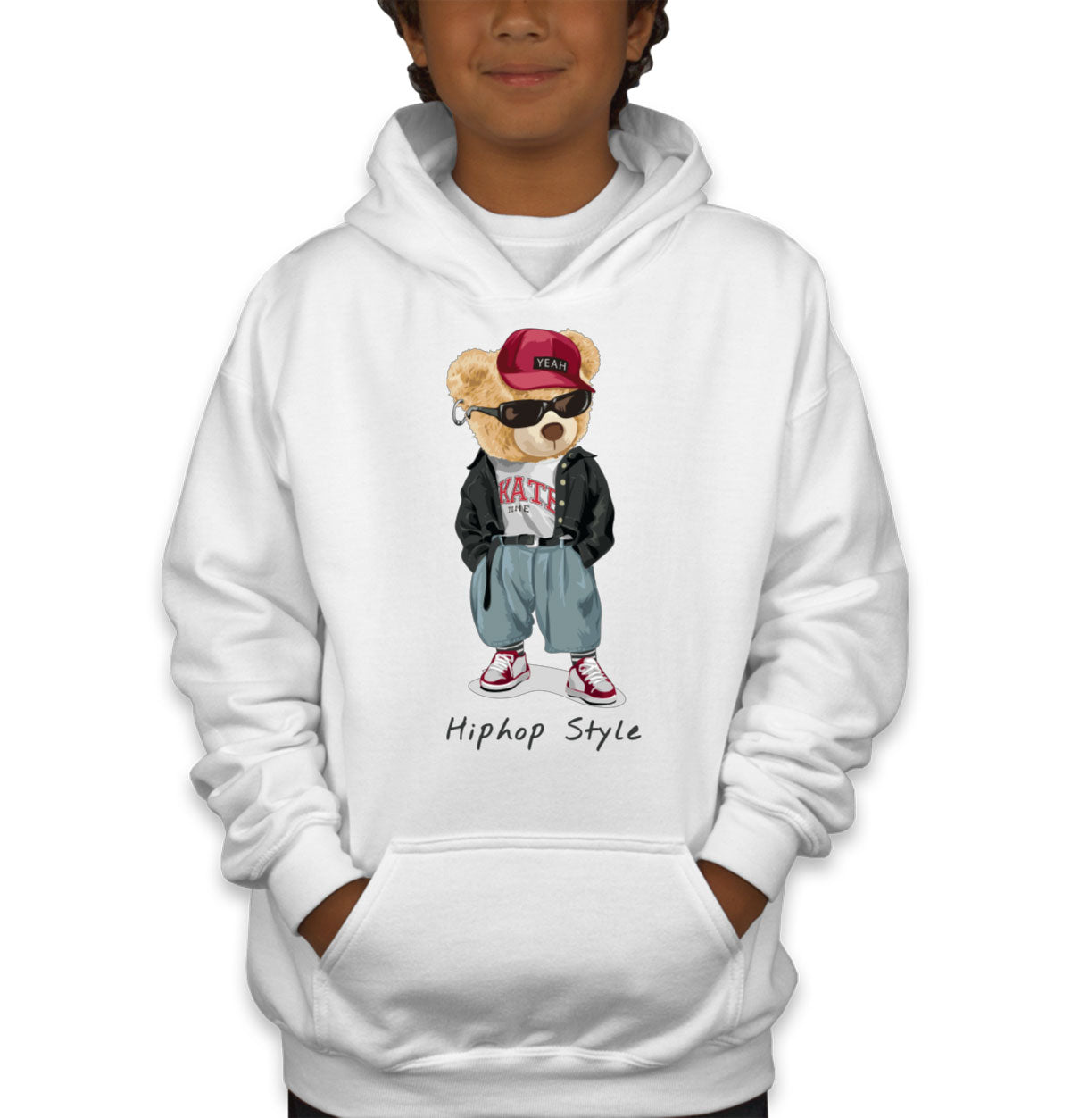 Teddy Bear Hiphop Style Youth Hoodie