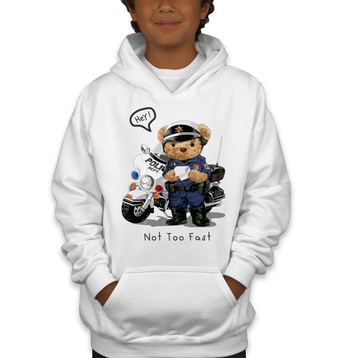 Teddy Bear Police Youth Hoodie