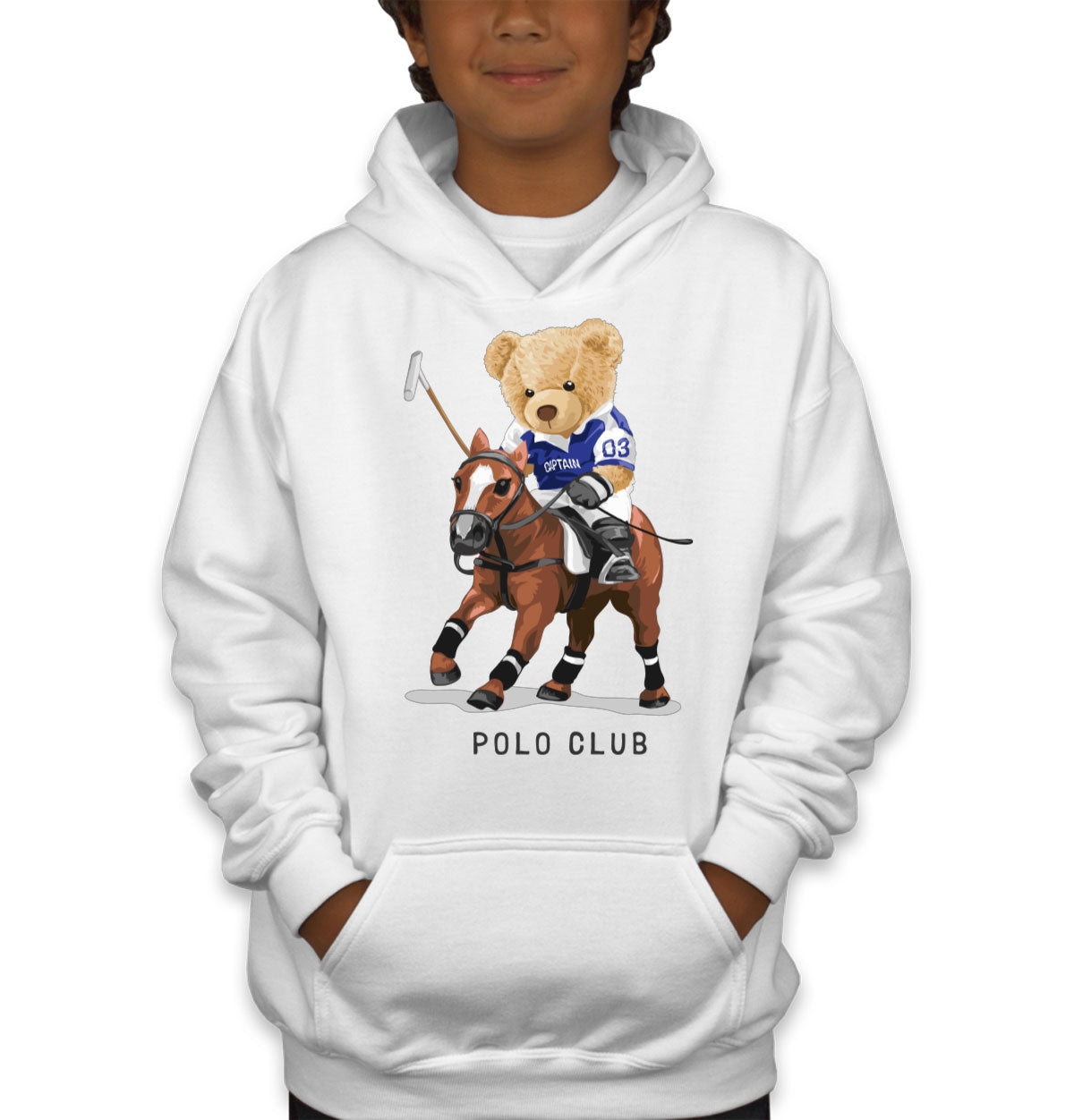 Teddy Bear Polo Youth Hoodie