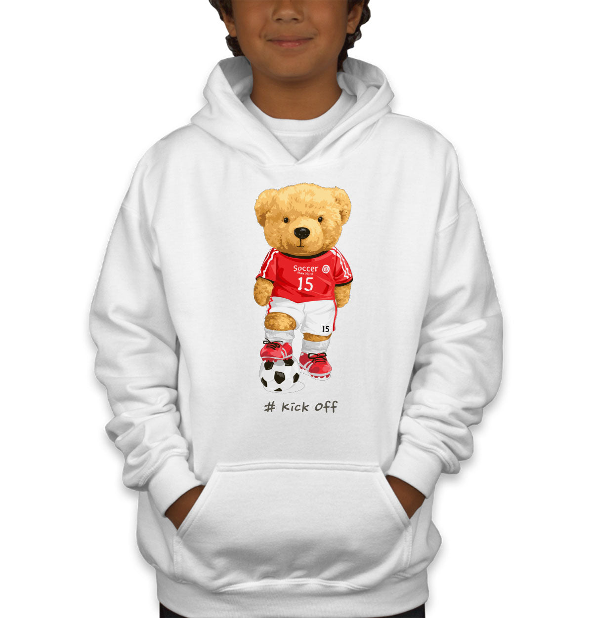 Teddy Bear Soccer Youth Hoodie