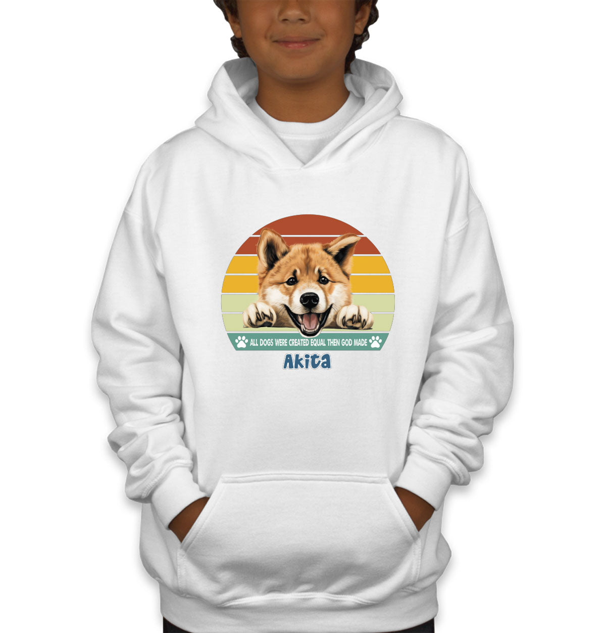 All Dogs Were Created Equal Akita Youth Hoodie