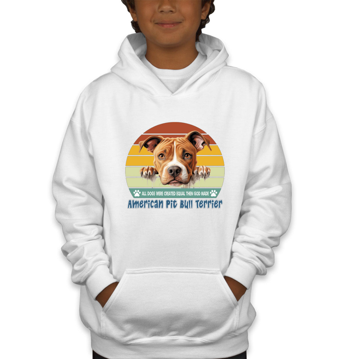 All Dogs Were Created Equal American Pitbull Youth Hoodie