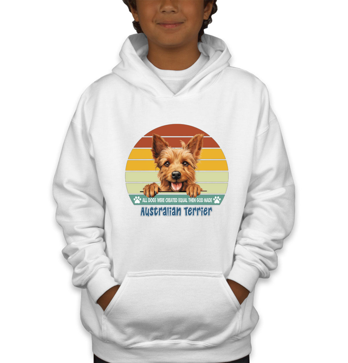 All Dogs Were Created Equal Australian Terrier Youth Hoodie