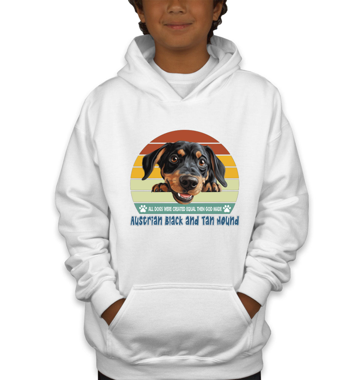 All Dogs Were Created Equal Austrian Black And Tan Hound Youth Hoodie