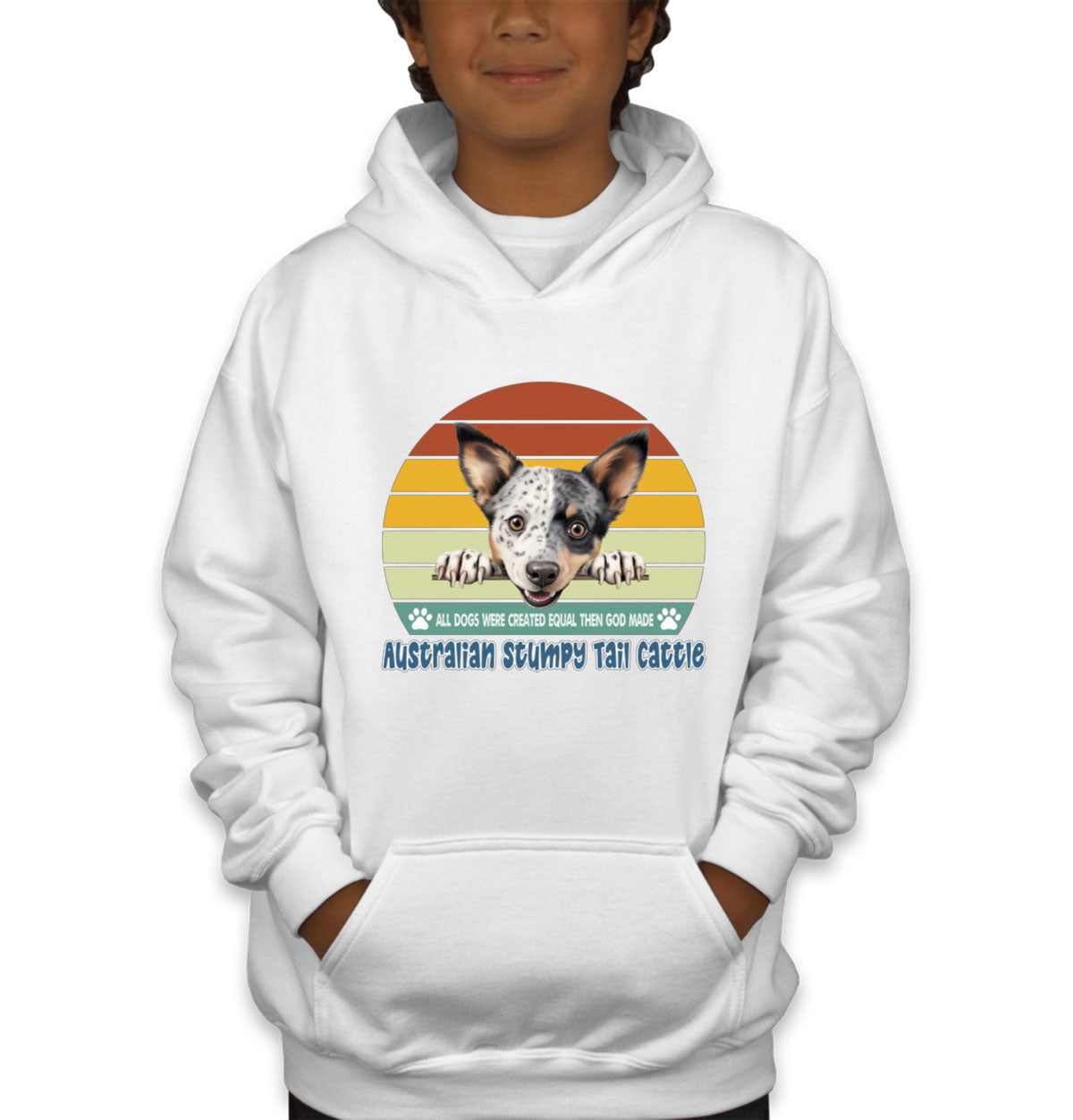 All Dogs Were Created Equal Australian Stumpy Tail Cattle Youth Hoodie