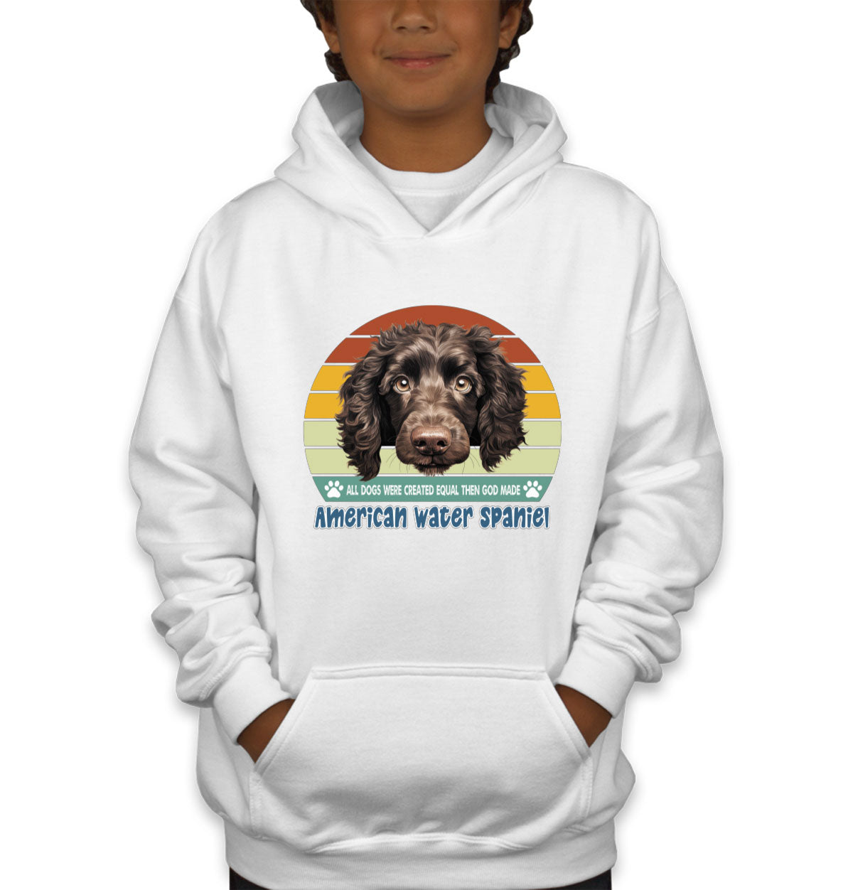 All Dogs Were Created Equal American Water Spaniel Youth Hoodie