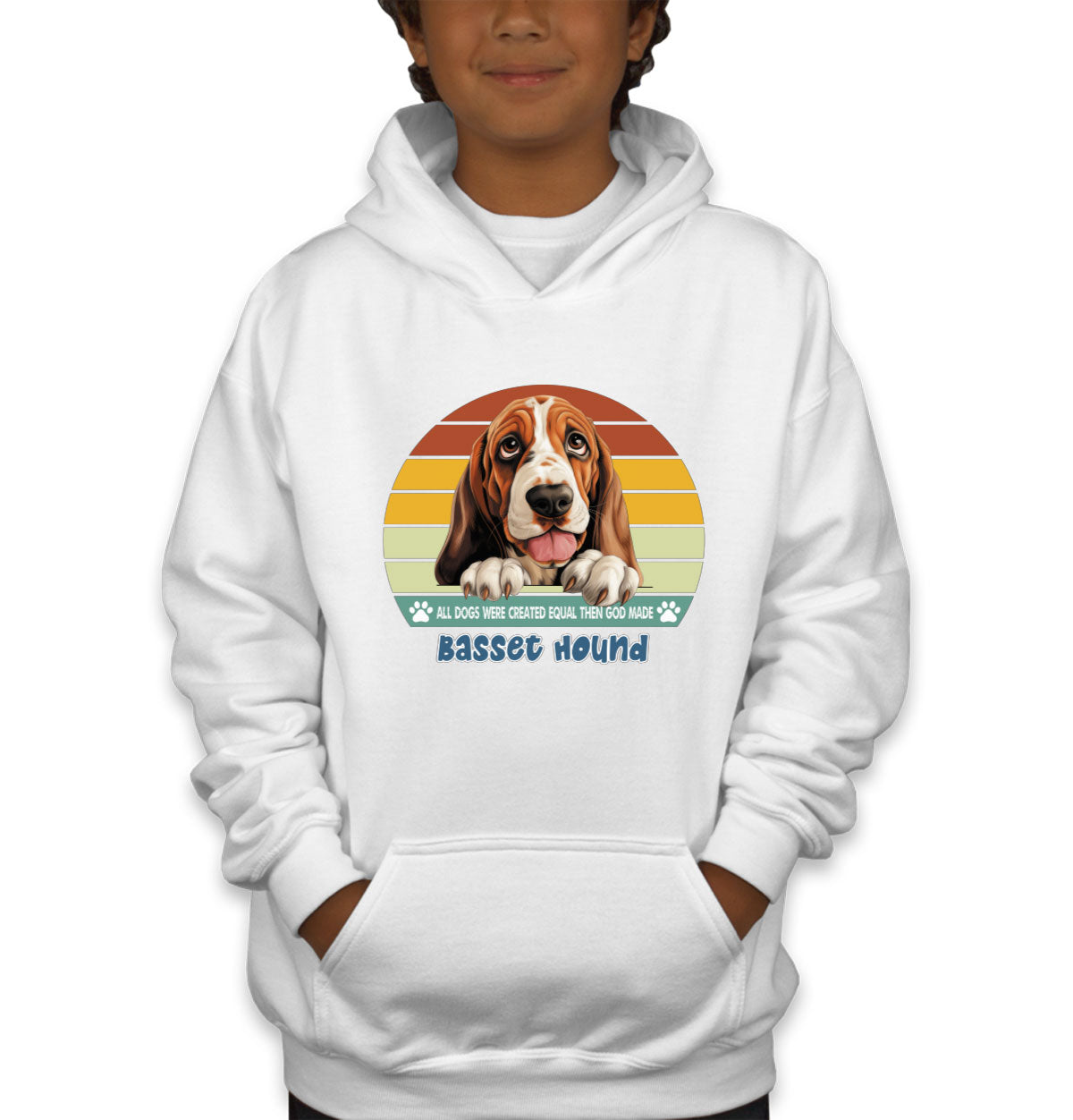 All Dogs Were Created Equal Basset Hound Youth Hoodie