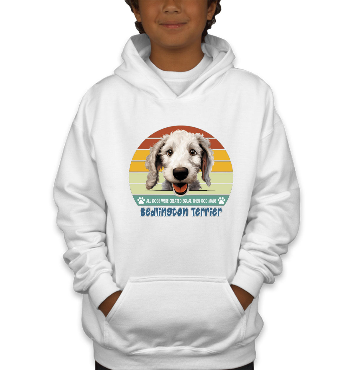 All Dogs Were Created Equal Bedlington Terrier Youth Hoodie