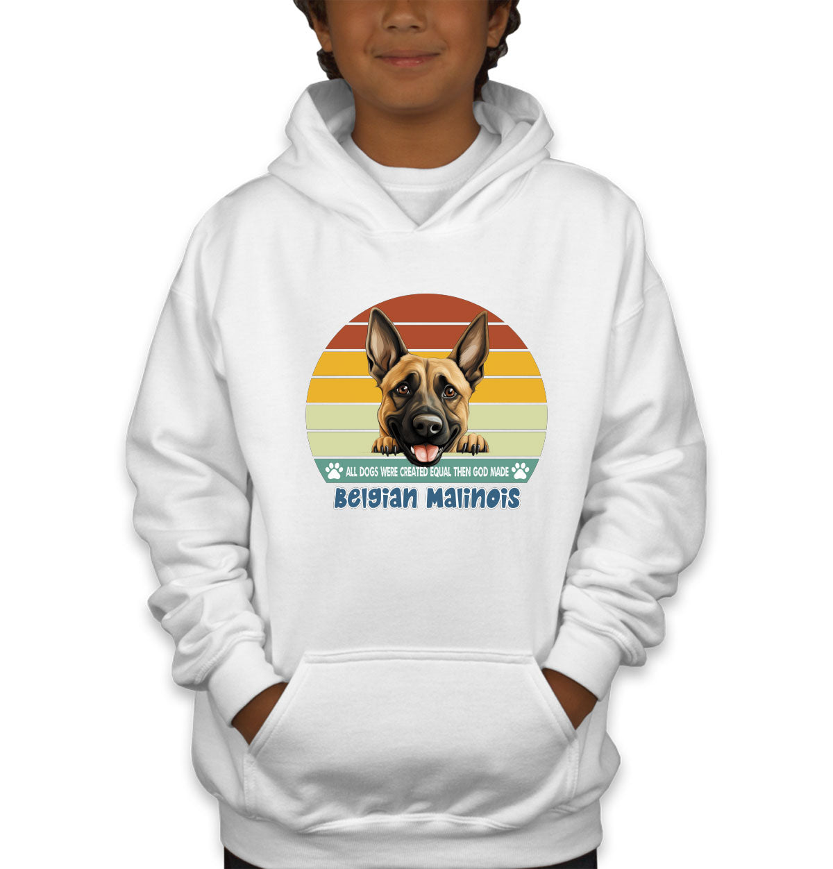 All Dogs Were Created Equal Belgian Malinois Youth Hoodie